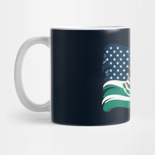 Mixed Mexican American Flag, Proud to be Mexican, Immigration Mug